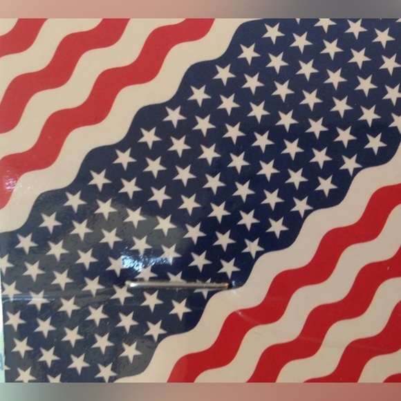 Bandana Red White Blue Stars Stripes US Flag Neckerchief Cancer Scarf New - Picture 1 of 3